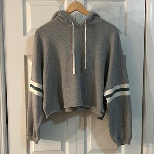 American Eagle Outfitters Gray Hoodie with Stripes